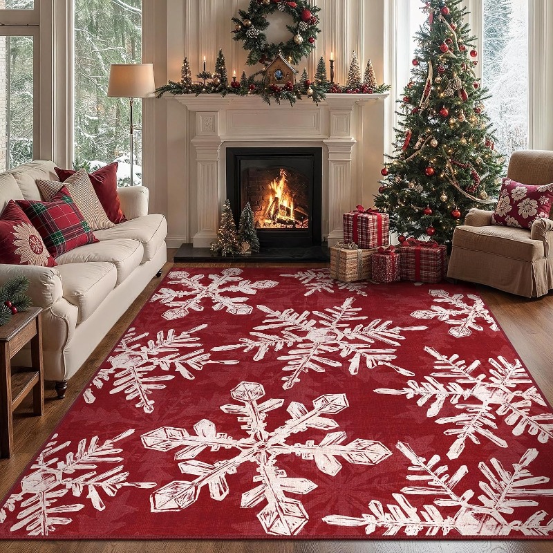 Commercial Printing Online - Christmas Style Rectangle Rug Non‑Slip Machine
