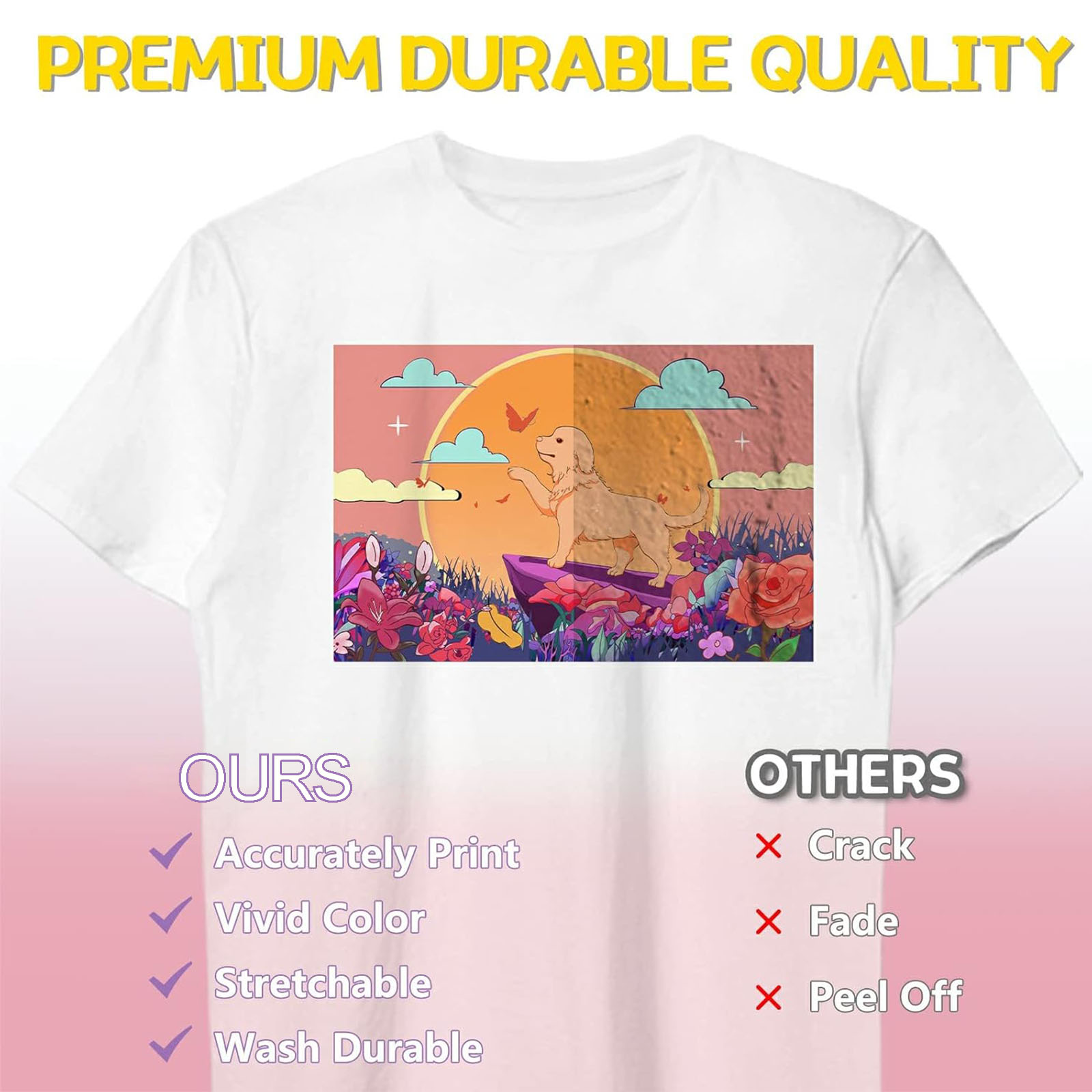 5 Sheets A4 Heat Transfer Pape - Printable Heat Transfer Vinyl 评论和价格