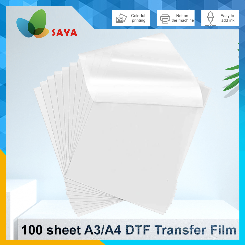50/100 Pcs DTF Film A3/A4 Doub - Printable Heat Transfer Vinyl 评论和价格