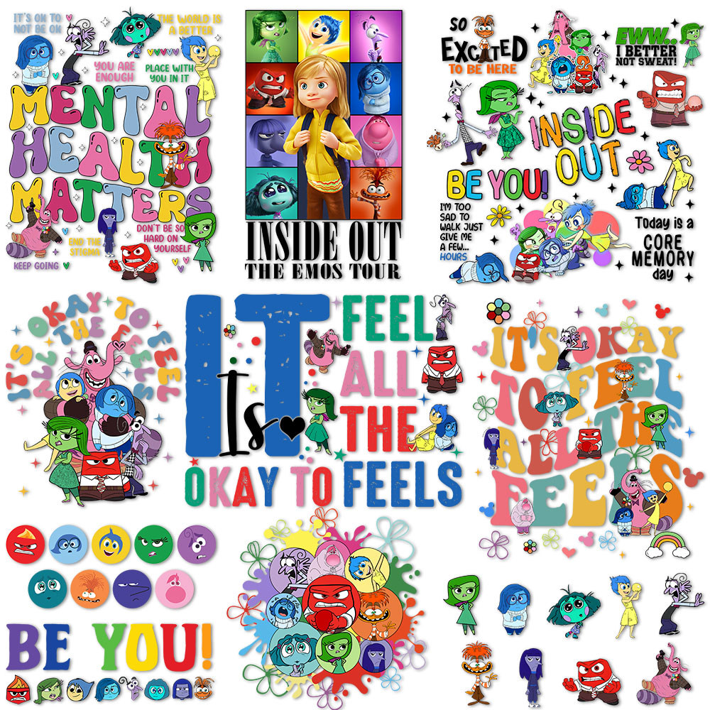 Inside Out Iron on Decals for  - Printable Heat Transfer Vinyl 评论和价格